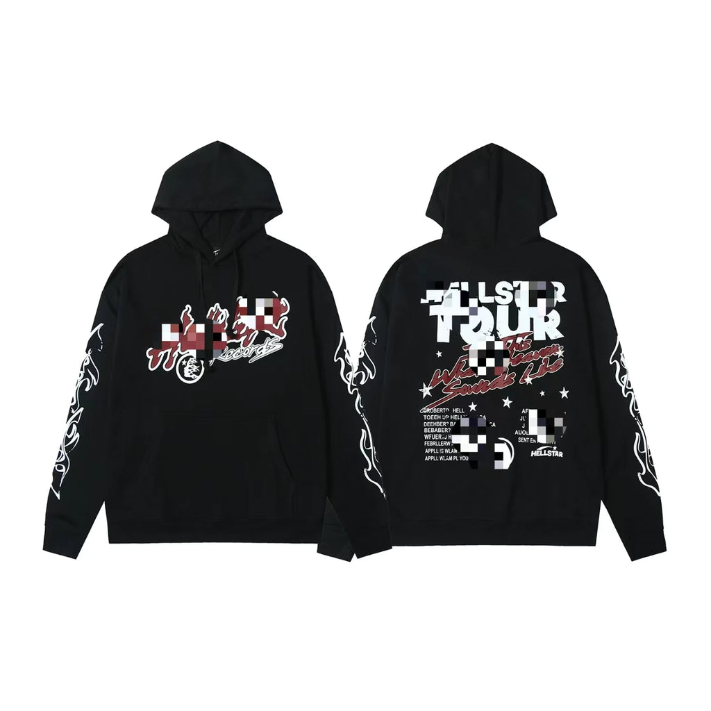 2026 Hot Sale 11In Stock Fast Shipping High Quality 100% Cotton Hop Hell Star Hoodies Dtg Printing 1to 1 Hell Star Sweatsuit