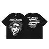 Beautiful High Street Retro Letter Print Pure Cotton High Quality Casual Loose Men's and Women's Short-sleeved T-shirts