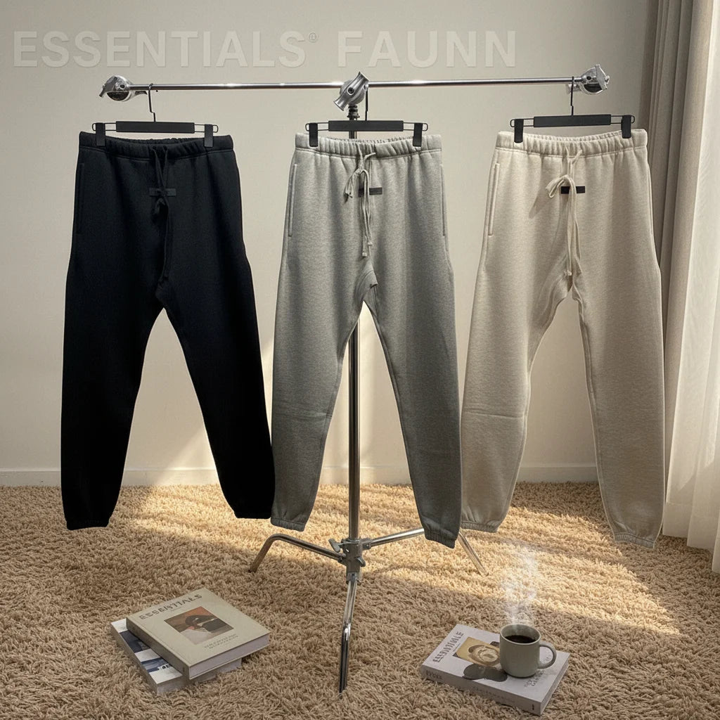 SS22 Essentials Season 8 Flocking Letter Pants Sweatpants Joggers Hip Hop Luxury Graphic Custom Trousers Sweatpants for Men