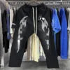 2026 Hot Sale 11In Stock Fast Shipping High Quality 100% Cotton Hop Hell Star Hoodies Dtg Printing 1to 1 Hell Star Sweatsuit