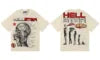 Beautiful High Street Retro Letter Print Pure Cotton High Quality Casual Loose Men's and Women's Short-sleeved T-shirts