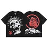 Beautiful High Street Retro Letter Print Pure Cotton High Quality Casual Loose Men's and Women's Short-sleeved T-shirts