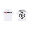Beautiful High Street Retro Letter Print Pure Cotton High Quality Casual Loose Men's and Women's Short-sleeved T-shirts