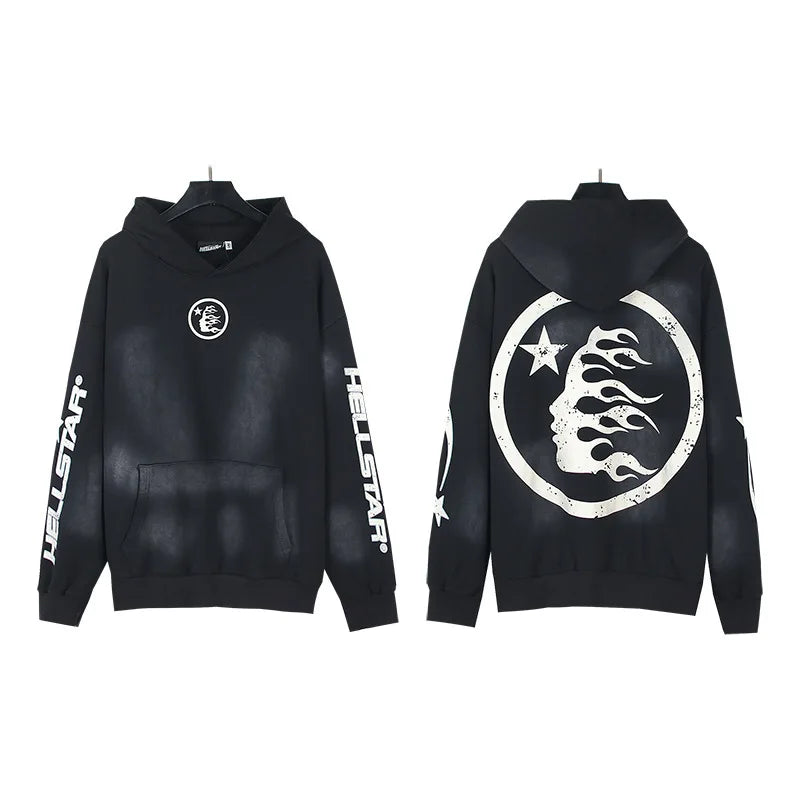 2026 Hot Sale 11In Stock Fast Shipping High Quality 100% Cotton Hop Hell Star Hoodies Dtg Printing 1to 1 Hell Star Sweatsuit