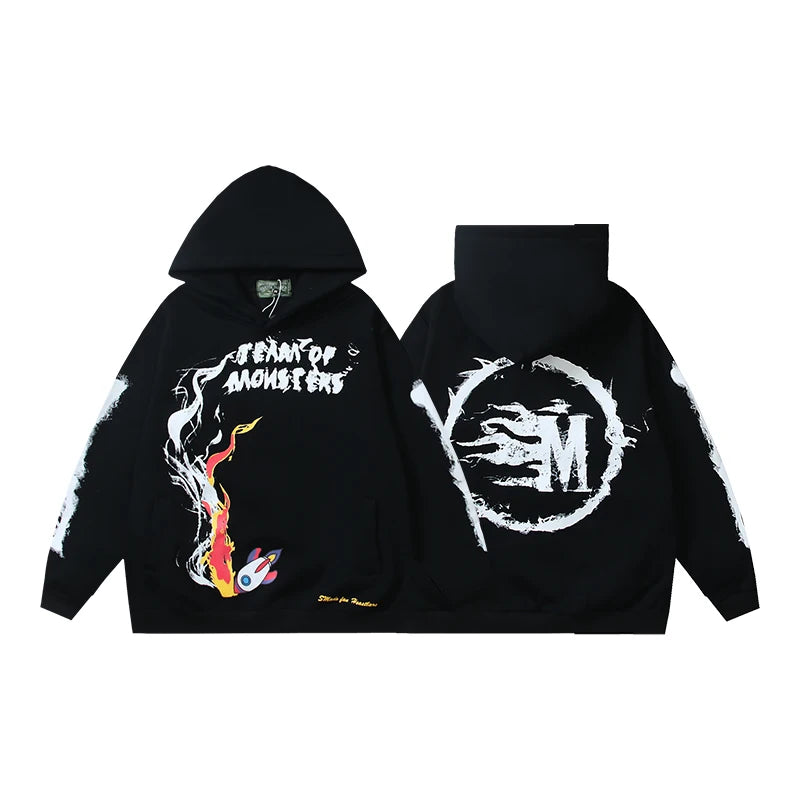 2026 Hot Sale 11In Stock Fast Shipping High Quality 100% Cotton Hop Hell Star Hoodies Dtg Printing 1to 1 Hell Star Sweatsuit