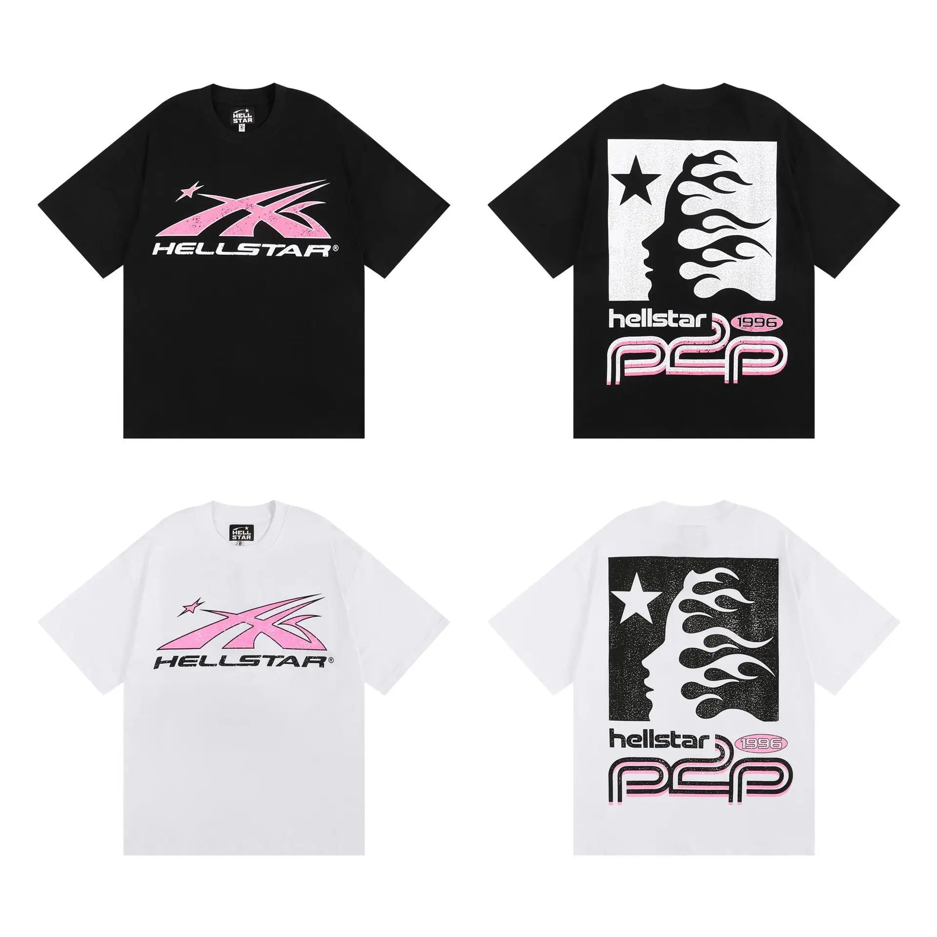 Beautiful High Street Retro Letter Print Pure Cotton High Quality Casual Loose Men's and Women's Short-sleeved T-shirts