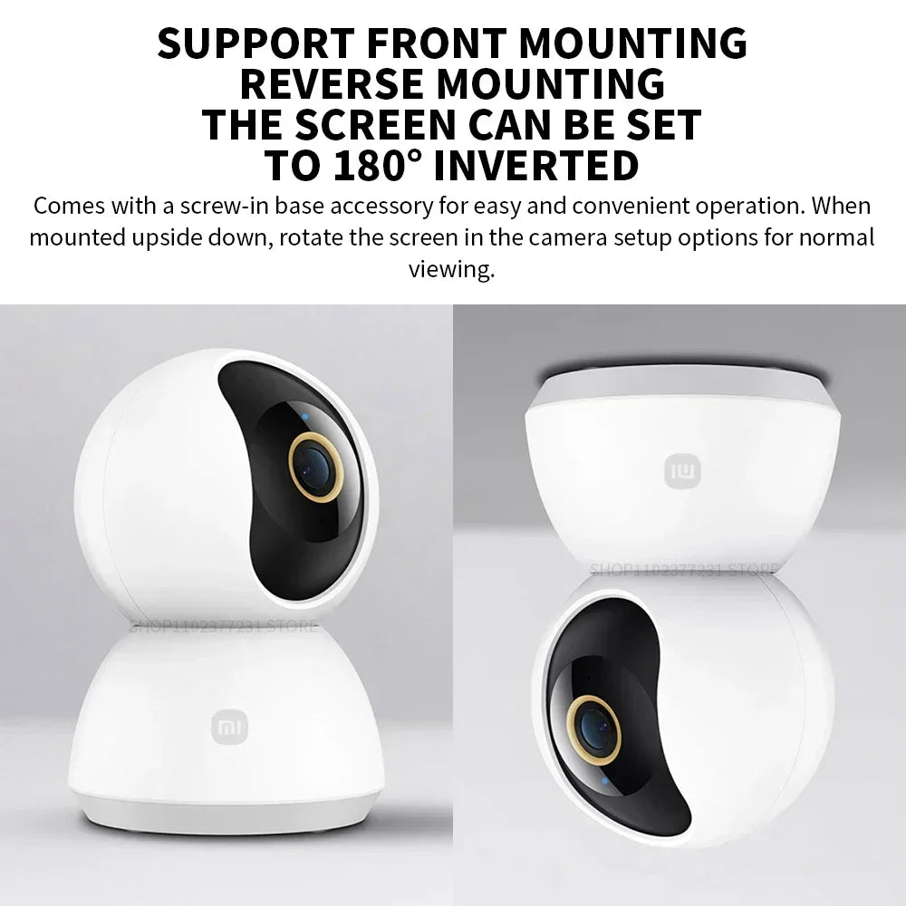 Xiaomi Smart Home 360° Security Camera Mi PTZ 2K Webcam 1296P 3 Megapixel AI Human Detection Night Vision Webcam Work With App