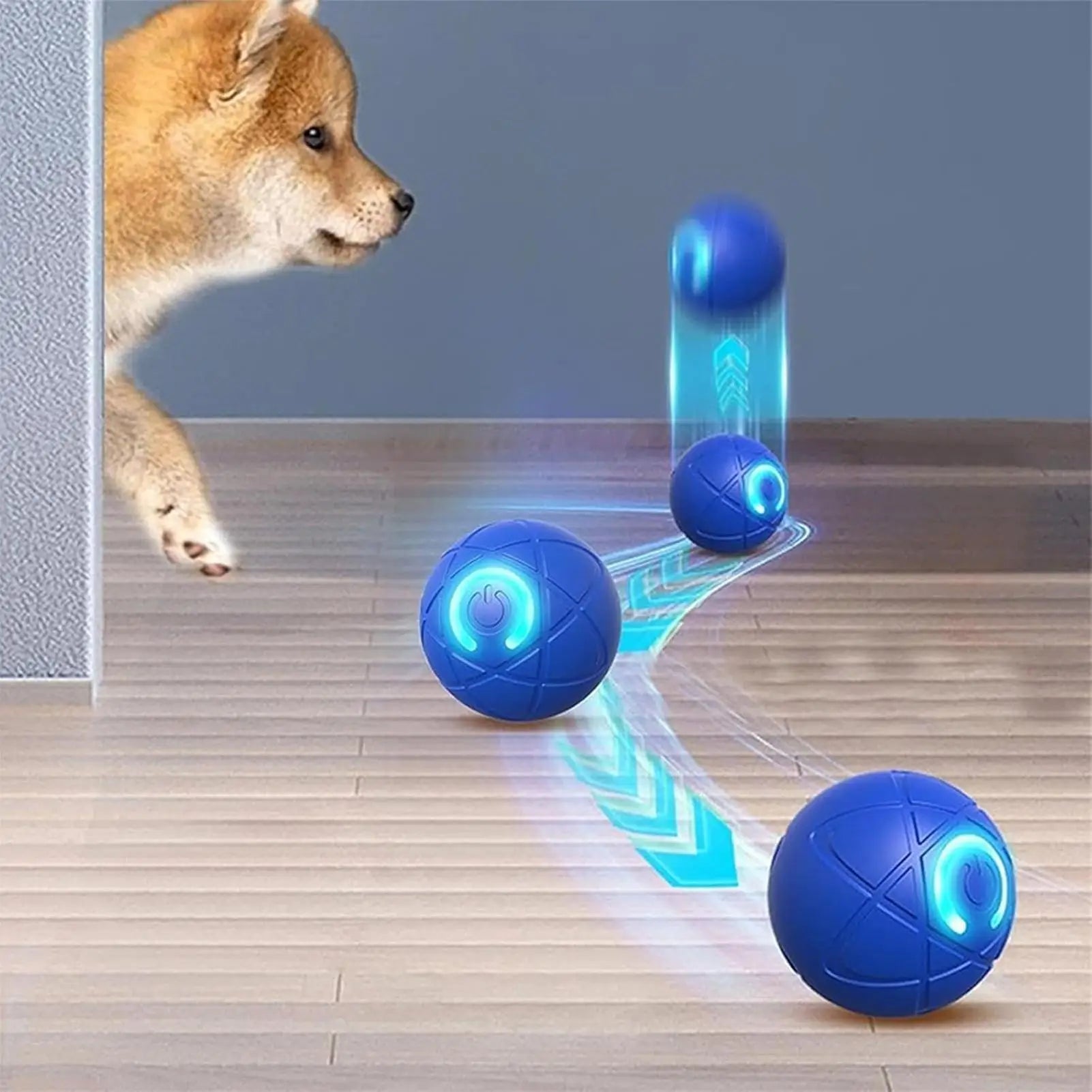 Dog Toy Ball Interactive Rolling Ball Auto Moving Dog Toy Two Modes Rechargeable Automatic Ball Pet Toy Supplies for Dog Puppy