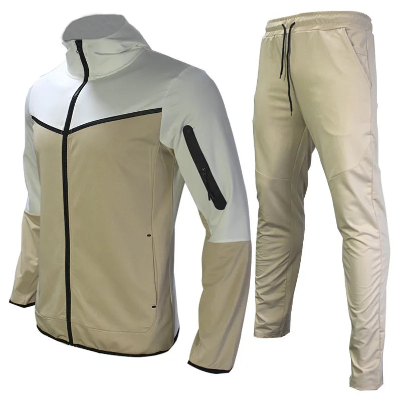 2025 men's new jogging suit, sweater, hoodie, jacket, sweatpants, 2-piece suit, men's fashion casual autumn and winter jacket.