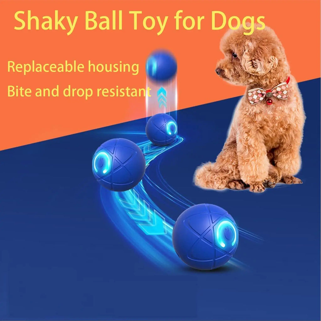 Dog Toy Ball Interactive Rolling Ball Auto Moving Dog Toy Two Modes Rechargeable Automatic Ball Pet Toy Supplies for Dog Puppy